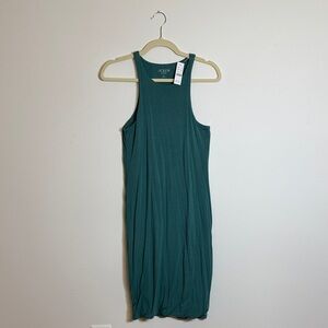 J. Crew Teal Sleeveless Midi Dress